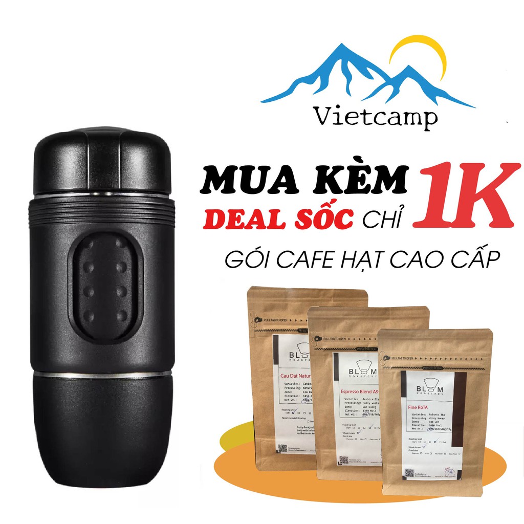 [BẢN 2021]  Máy pha cafe cầm tay cao cấp STARESSO MINI kèm bao da và khăn trải - bảo hàng chính hãng 1 năm