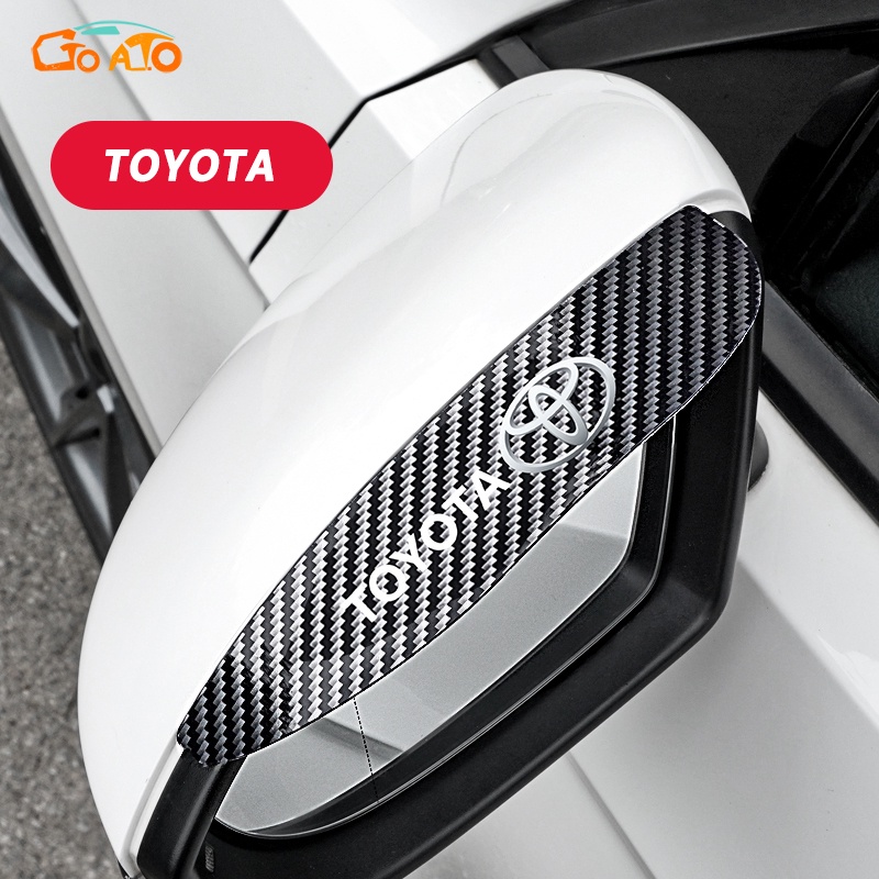 GTIOATO 2 Chiếc Vè Che Mưa Gương Chiếu Hậu Sợi Carbon Vè Che Mưa Gương Chiếu Hậu Ô Tô MiếNg DáN ChốNg NưỚC GưƠNg Ô Tô TấM DáN GưƠNg DáN KíNh Ô Tô ChốNg NưỚC Phụ KiệN Xe HơI Cho Toyota Raize Corolla Cross Vios Veloz Innova