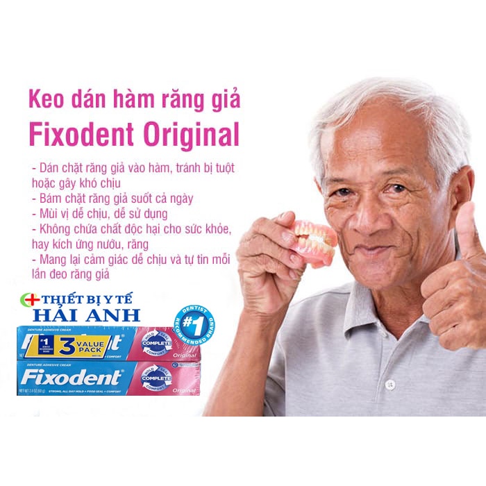 Keo Dán Răng Giả Fixodent