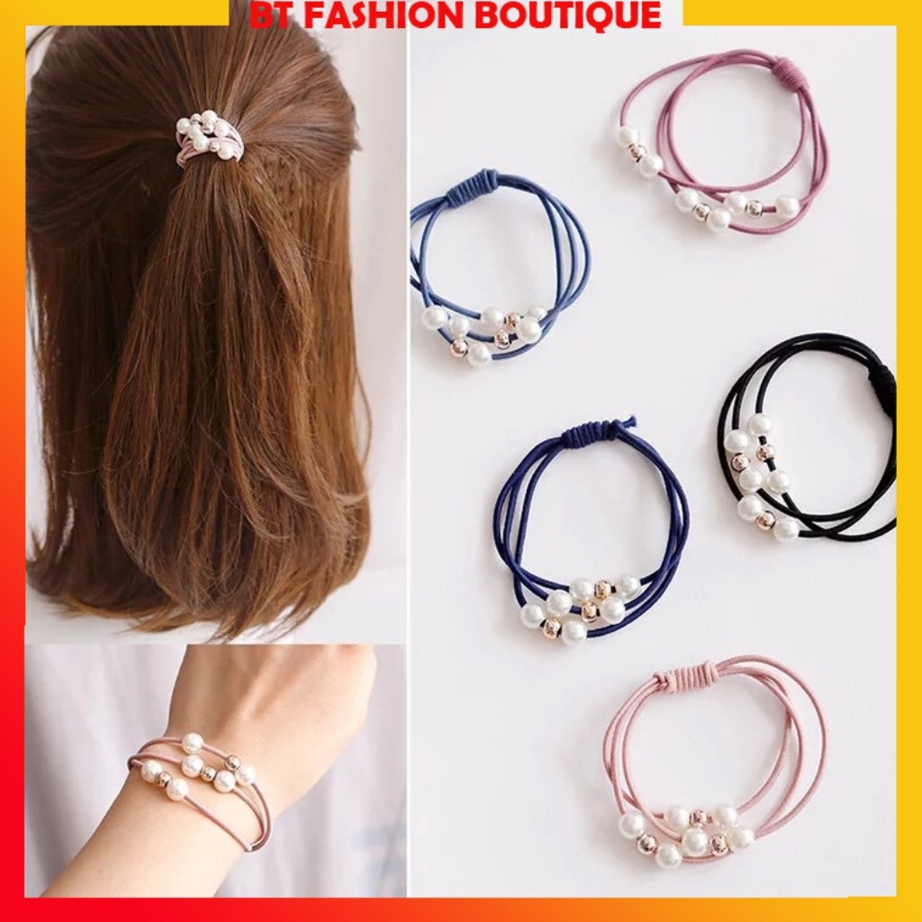 Dây buộc tóc Hàn Quốc ngọc trai NT001 dễ thương xinh xắn | BigBuy360 - bigbuy360.vn