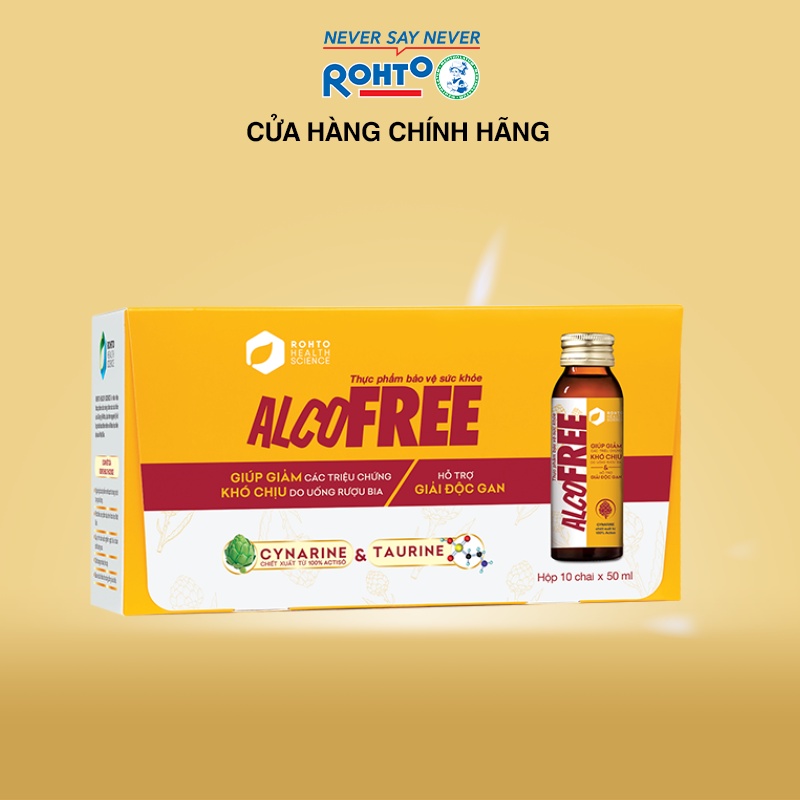 Thực phẩm chức năng mát gan giải rượu AlcoFree hộp 10 chai x 50ml