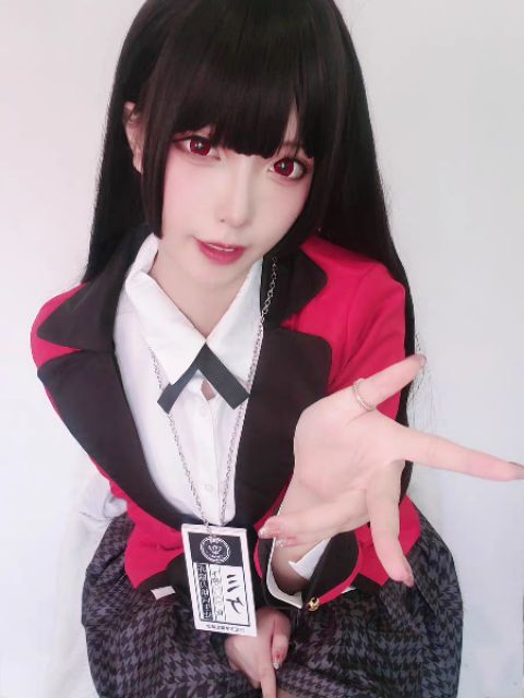 [Hàng Order] Trang phục set đồ cosplay Yumeko Saotome Kakegurui học viện đỏ đen cờ bạc | BigBuy360 - bigbuy360.vn