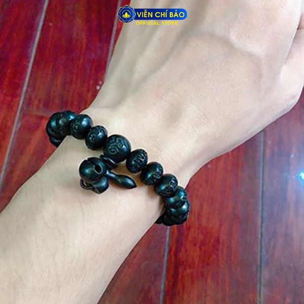 Vòng tay nam nữ Phong thủy Khí Tử Mộc hạt bầu dục thời trang phụ kiện trang sức Viễn Chí Bảo V000345