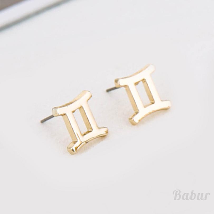 [Babur] Đơn giản mới 12 Chòm sao Hoa tai Cung hoàng đạo Phụ Bán nữ buôn Đồ trang sức Phổ biến 543