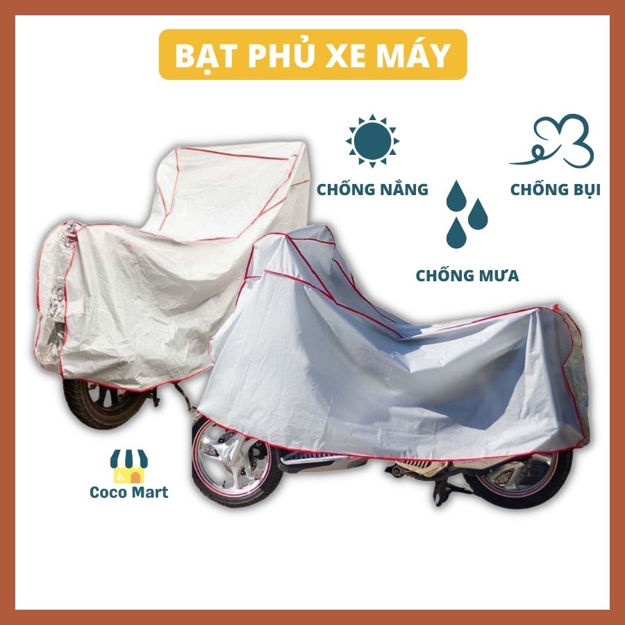 Bạt phủ xe máy cao cấp ⚡️𝐅𝐑𝐄𝐄𝐒𝐇𝐈𝐏⚡️ che nắng, che mưa, chống bụi, phủ bảo vệ xe siêu bền