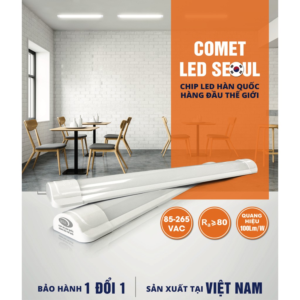 Bộ đèn Led bán nguyệt Comet CW03S0366, 36W (dài 1m2)