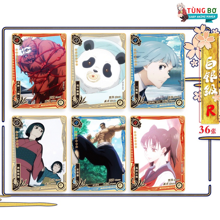 Set 5 Thẻ Nhân Phẩm Anime Jujutsu Kaisen
