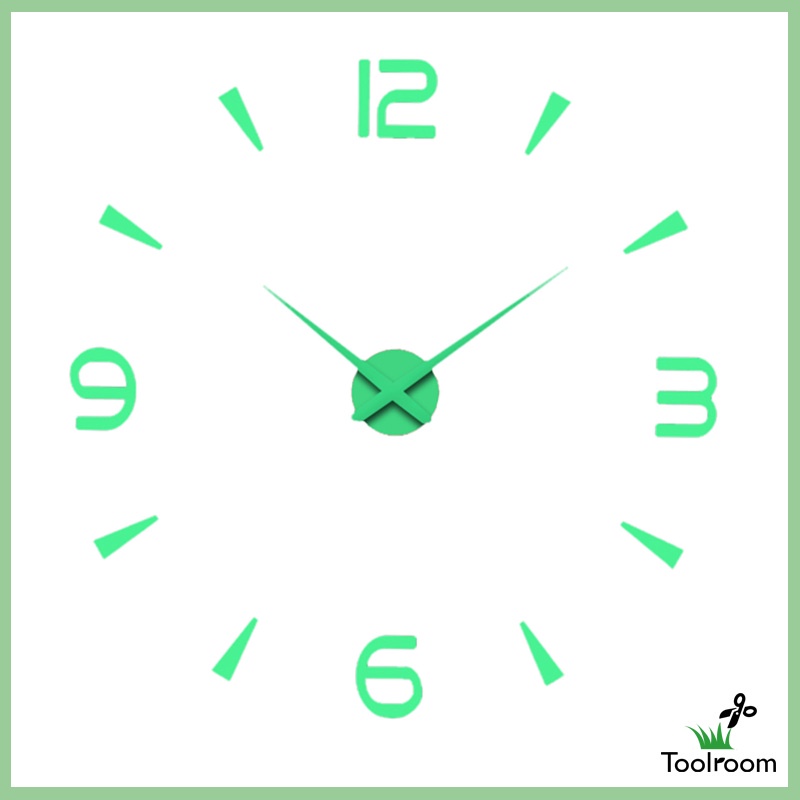 Đồng Hồ Dán Tường Dạ Quang 3d DIY Trang Trí Nhà Cửa