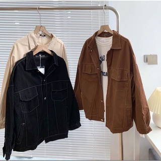 Áo khoác kaki oversize đôi nam nữ chất đẹp nhiều màu kaki jacket