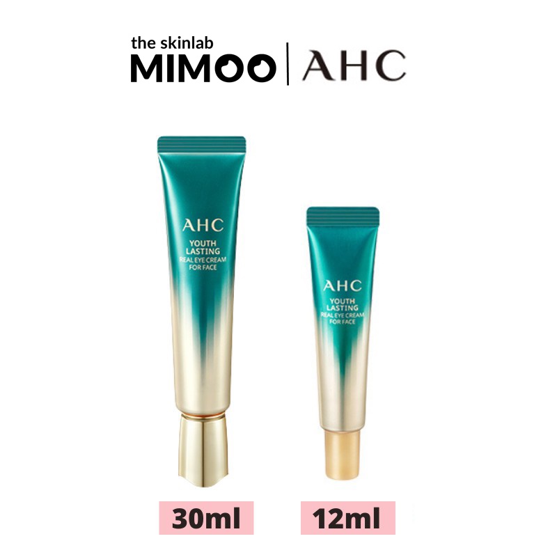 Kem Mắt AHC Ageless Real Eye Cream For Face Chống Lão Hóa Giảm Quầng Thâm 12ml &amp; 30ml Hàn Quốc