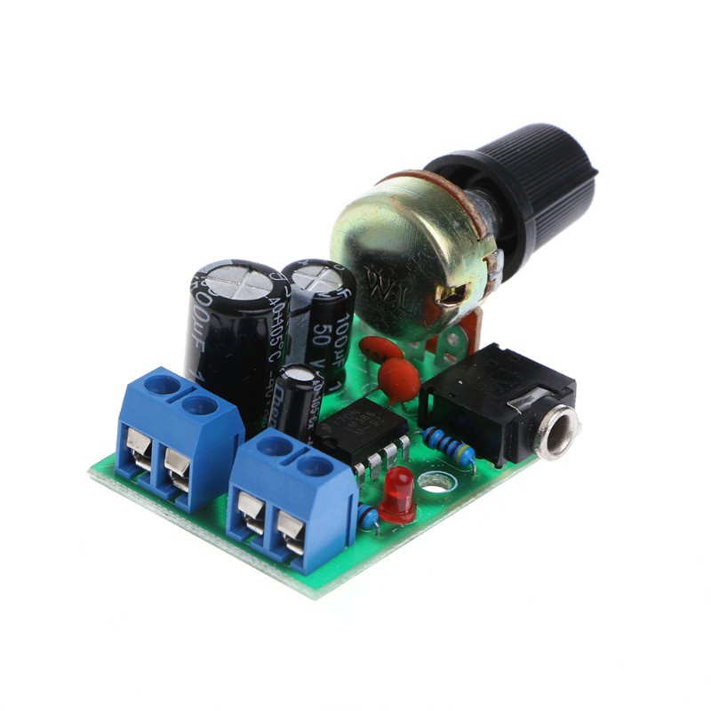 xinp  LM386 Mini Audio Power Amplifier Board DC 3V~12V 5V Module Adjustable Volume
