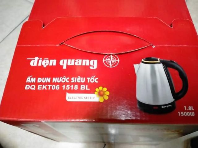 Ấm đun nước siêu tốc ĐIỆN QUANG chính hãng inox 201