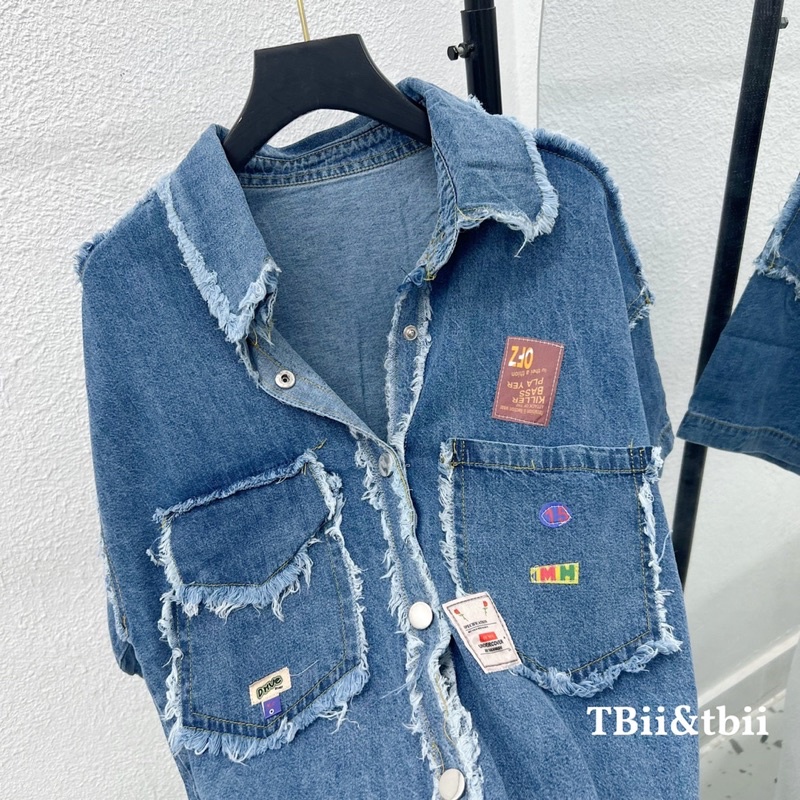 Áo bò rách viền