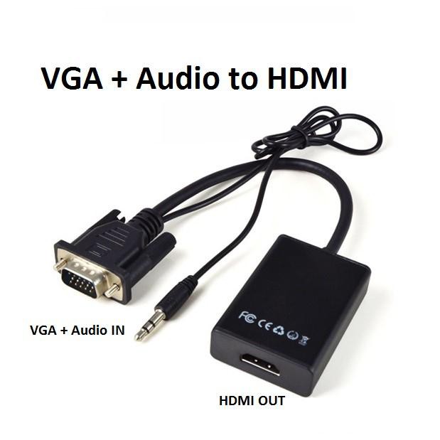 CÁP CHUYỂN VGA SANG HDMI CÓ CỔNG AUDIO