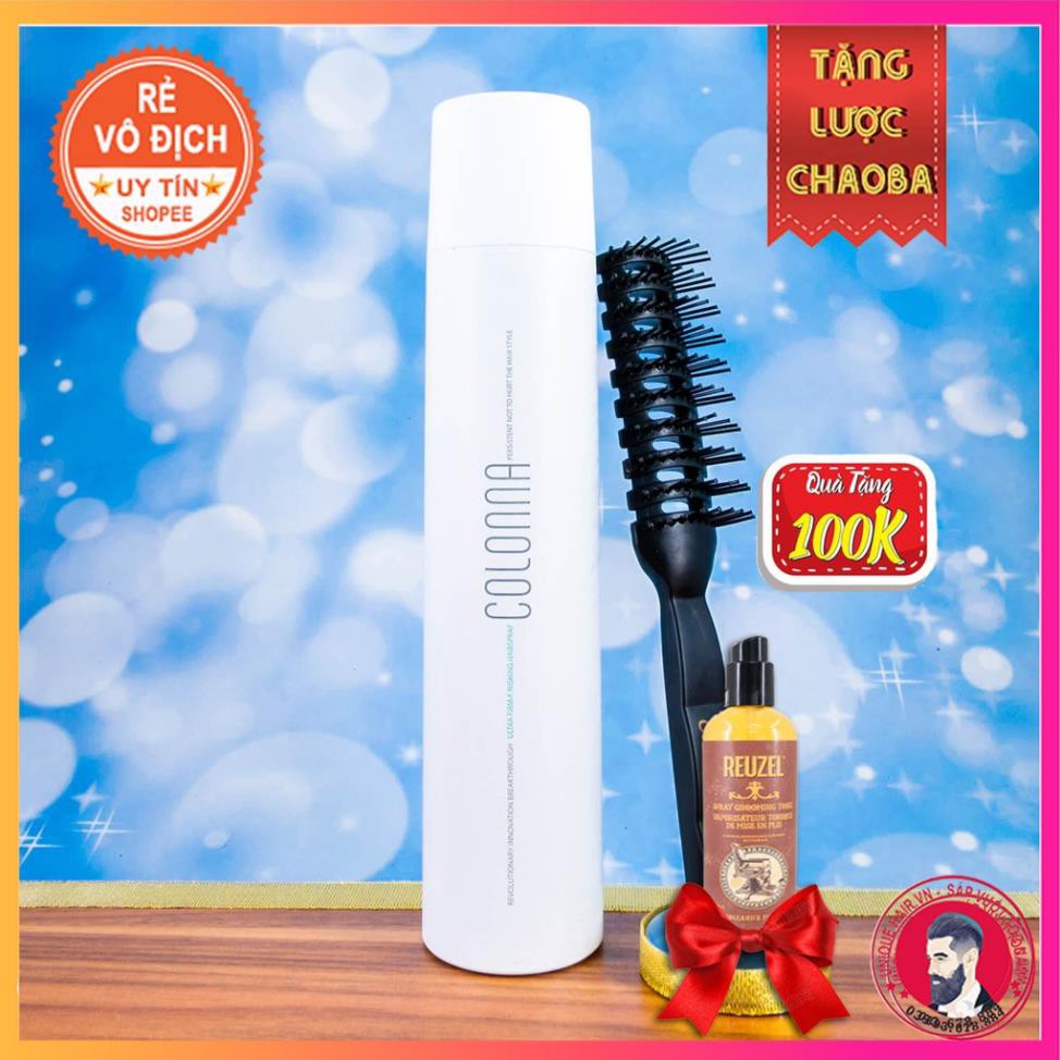 [CHÍNH HÃNG STORE HÀ NỘI] Gôm xịt tóc nam nữ Colonna (Giữ nếp tuyệt đối) 2020 + Tặng Lược Chaoba + 20ml Dưỡng tóc Tonic
