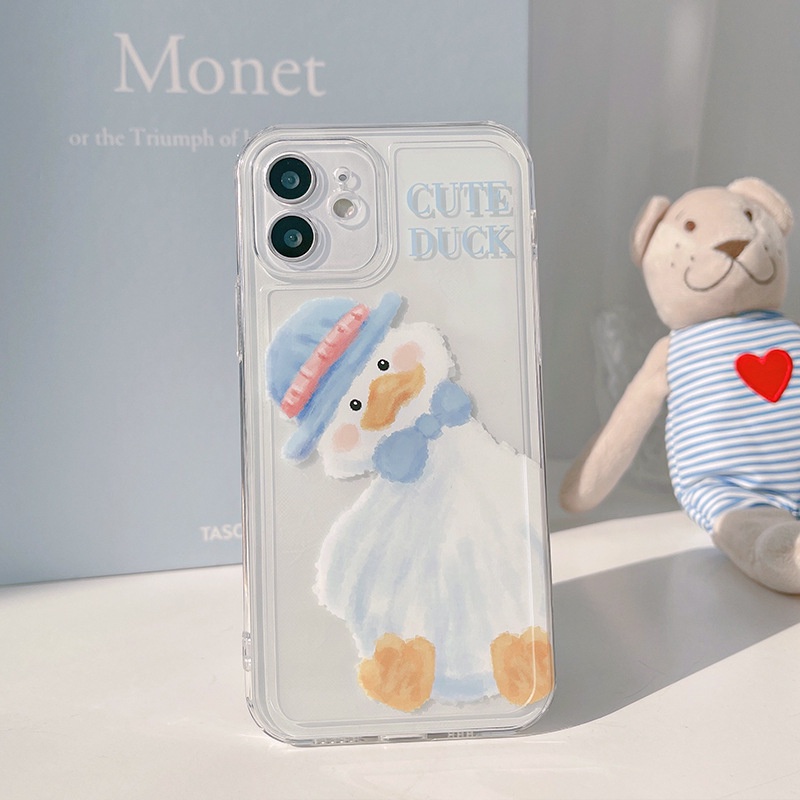 Ốp Điện Thoại Họa Tiết Vịt Dễ Thương Dành Cho IPhone 13 Pro Max 12 11 7 Plus X XR Xs Max