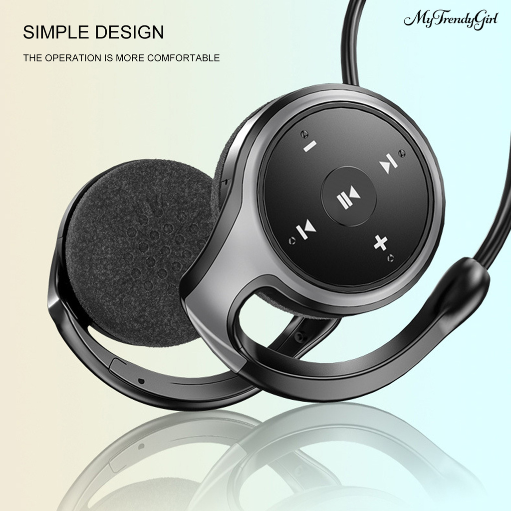 Máy Nghe Nhạc Mp3 Đeo Cổ Bluetooth 5.0 3 Trong 1 Hỗ Trợ Thẻ Tf - Tai nghe  Bluetooth chụp tai Over-ear