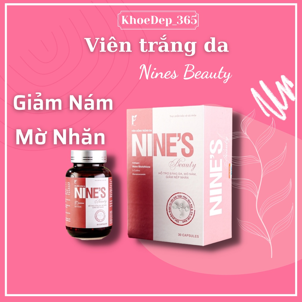 Viên Uống Trắng Da, Mờ Nám, Giảm Nếp Nhăn Nines Beauty