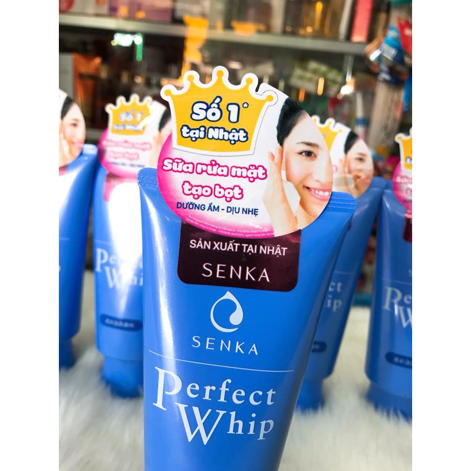 (SX Nhật Bản) Sữa rửa mặt tạo bọt Senka Perfect Whip Mới 120g