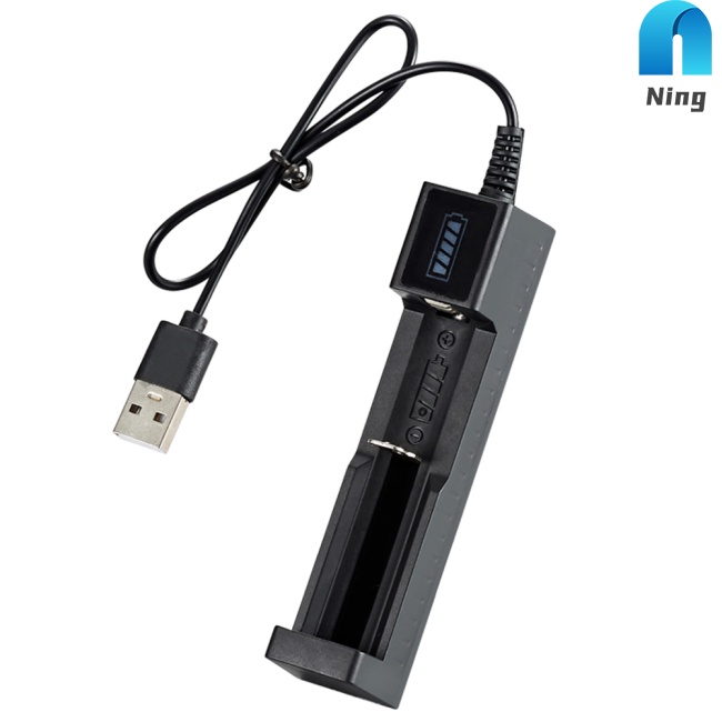 Bộ Sạc Pin Lithium 18650 Thông Minh Có Cổng Usb Kèm Đèn Báo
