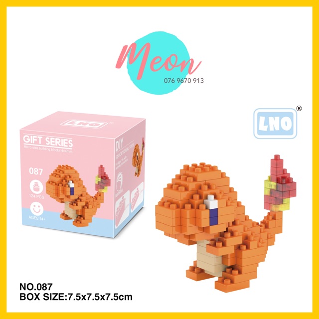 Mini Block | Đồ chơi xếp hình lego | - Charizard (pokemon) - 217 pcs