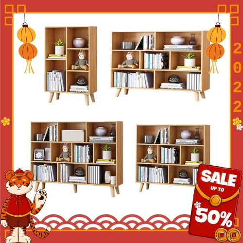 Tủ Kệ Sách Gỗ Đẹp Hiện Đại Đa Tầng FIVO FB60, Chất Liệu Gỗ MDF Cao Cấp Có Kèm Tấm Lưng