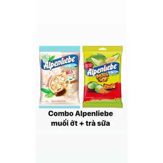 Combo 2 bịch kẹo Alpenliebe muối ớt 223g và hồng trà sữa 330g