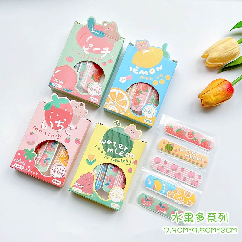 Set 20 Miếng Băng Cá Nhân Chống Thấm Nước Họa Tiết Hoạt Hình ND