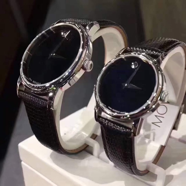 Cặp đồng hồ nam nữ Movado chính hãng- săn sale xách tay