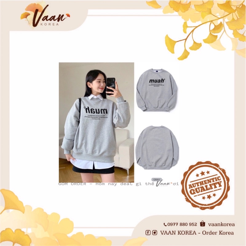 Trả order Sweater nữ Muahmuah