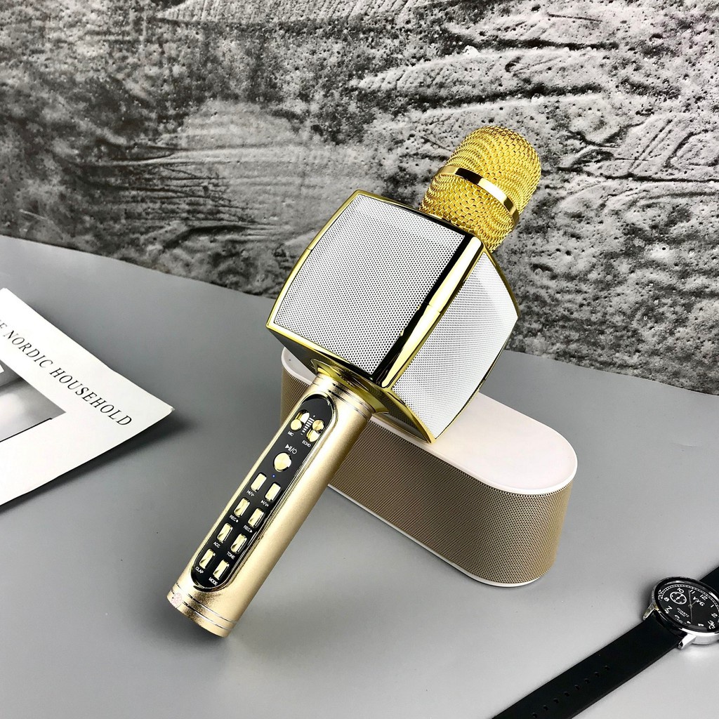 Combo Micro bluetooth Karaoke YS91 - Vừa hát vừa Livestream & tặng kèm Ma1 - dây chia tai nghe - tai phone/LEX AUDIO