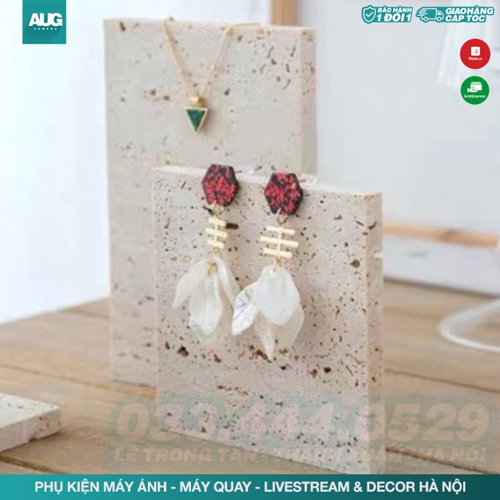 Đạo cụ Viên gạch men, đá tự nhiên làm phụ kiện chụp ảnh phong cách tự nhiên
