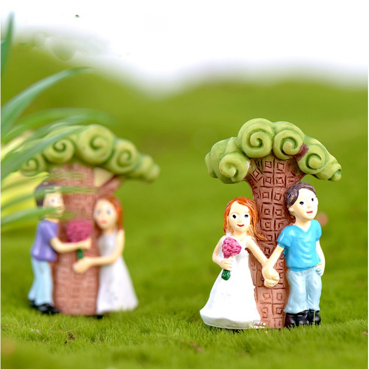 Mô hình đôi tình nhân hò hẹn dùng trang trí tiểu cảnh, terrarium, DIY