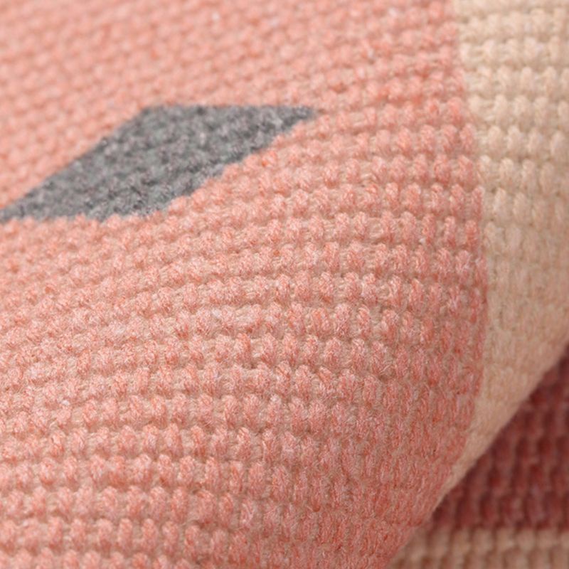 Thảm Trải Sàn Hình Tròn Phối Núm Tua Phong Cách Bohemian