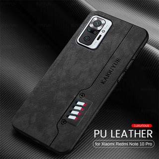 Ốp Lưng Tpu Phối Da Thiết Kế Sang Trọng Chống Va Đập Cho Redmi Note 10 Pro Redmi Not 10 Pro