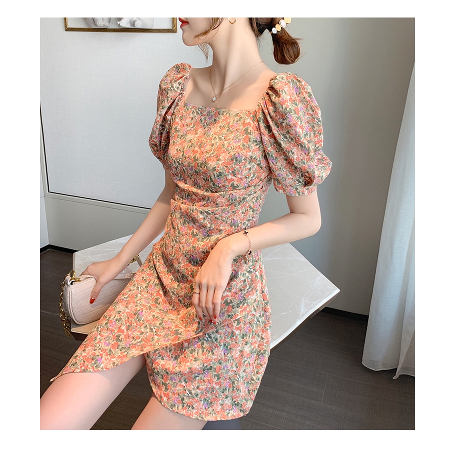 Đầm Hoa Cổ Vuông Thời Trang Dành Cho Nữ | BigBuy360 - bigbuy360.vn