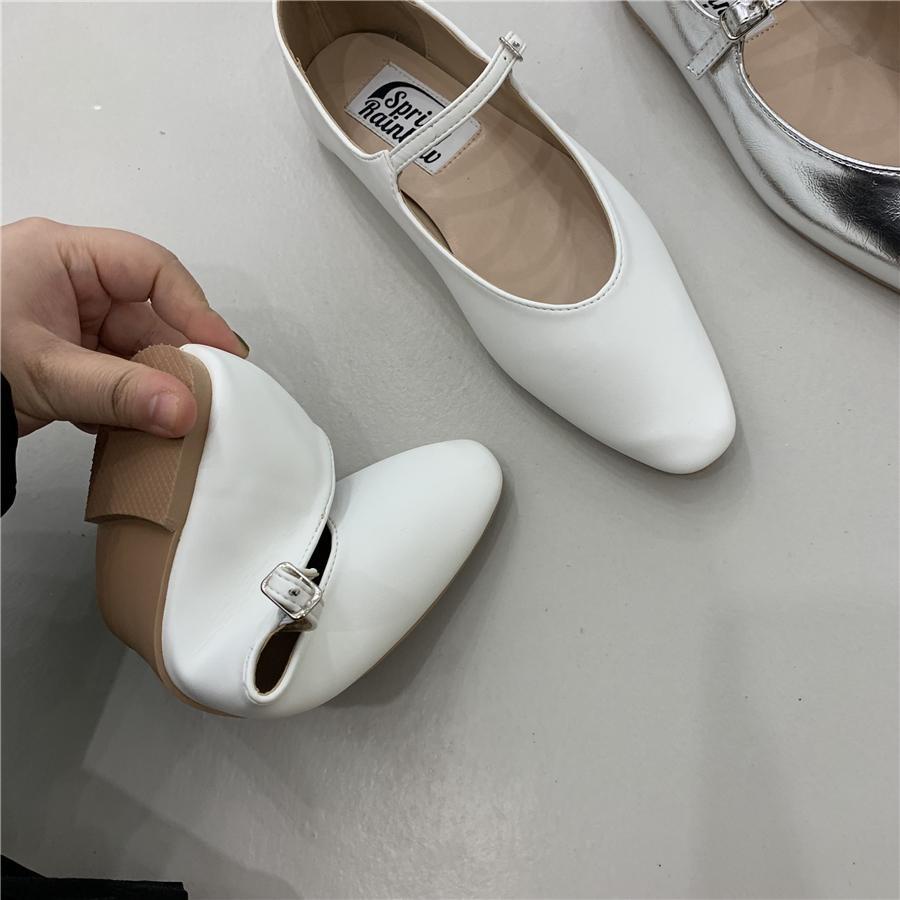 Giày Búp Bê Đế Bằng Phong Cách Retro Hàn Quốc Thời Trang Xuân Hè Cho Nữ