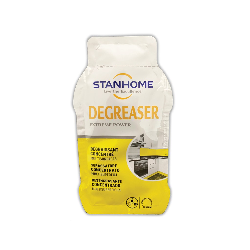 Gói mẫu dùng thử dung dịch loại bỏ dầu mỡ đa năng Stanhome degreaser 20ml/gói