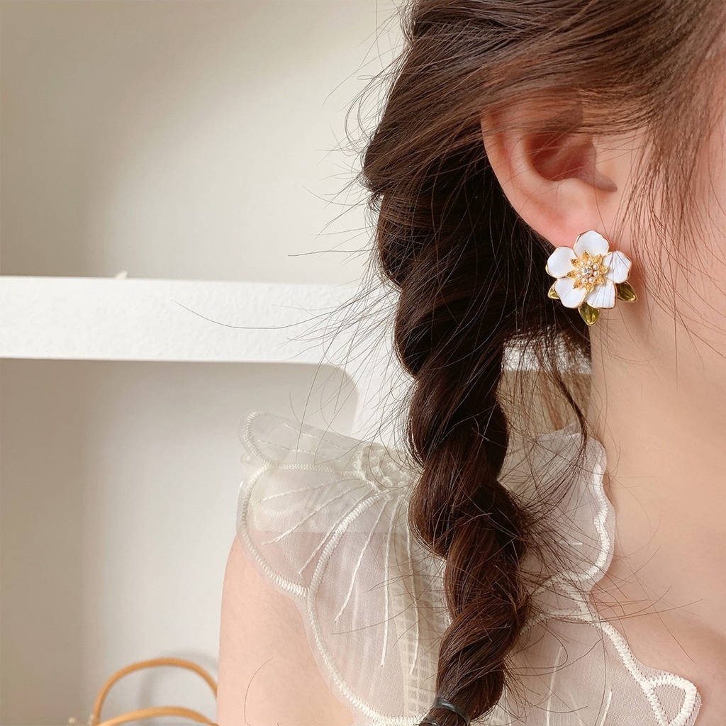 Bông Tai Hoa Trà Phong Cách Dân Tộc 2022