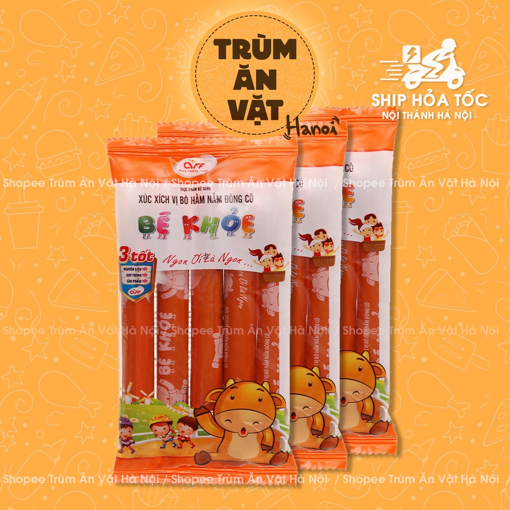 Xúc xích ăn liền bé khỏe Ngon ơi là ngon gói 5 cây x 21g [Trùm ăn vặt Hà Nội] | BigBuy360 - bigbuy360.vn