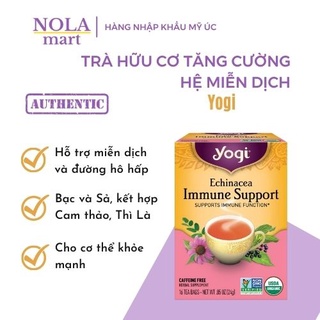 Trà túi lọc trà hữu cơ thảo mộc tăng cường hệ miễn dịch Yogi Immune Support date mới 2023 nhất hàng Mỹ