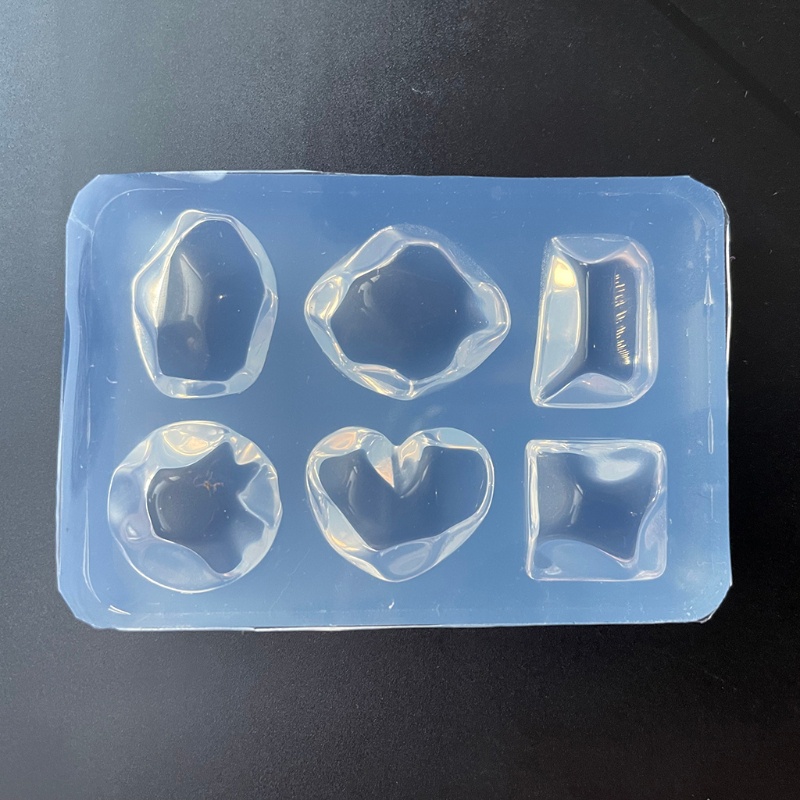 Sa Khuôn Silicone Làm Bông Tai Đá Quý Gợn Sóng DIY