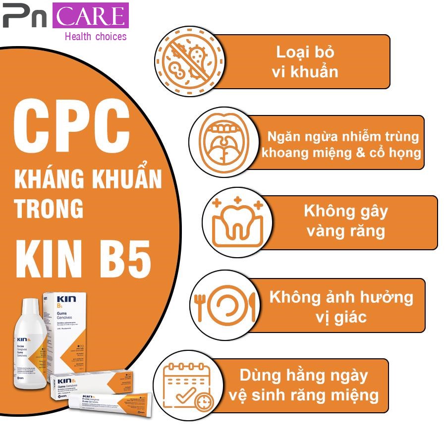 PnCARE | Kem Đánh Răng Kin B5 ® 155g - PHỤC HỒI MÔ NƯỚU & MEN RĂNG