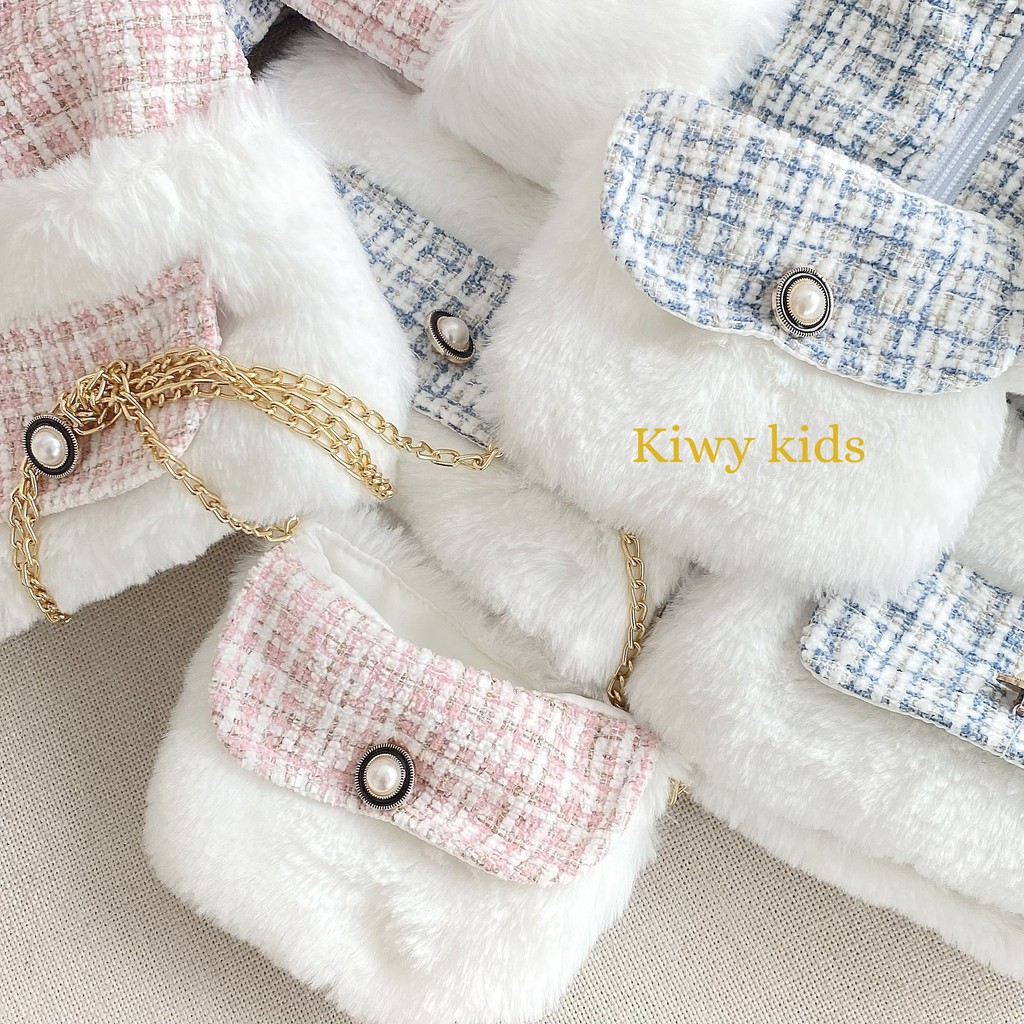 Áo khác dạ cho bé gái TWEED KIWY KIDS52 cho bé từ 1 đến 6 tuổi