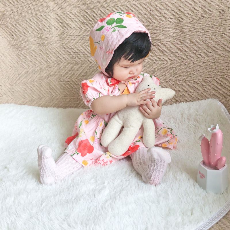 Áo liền quần Soffny họa tiết hoa xinh xắn thời trang đáng yêu dành cho bé gái