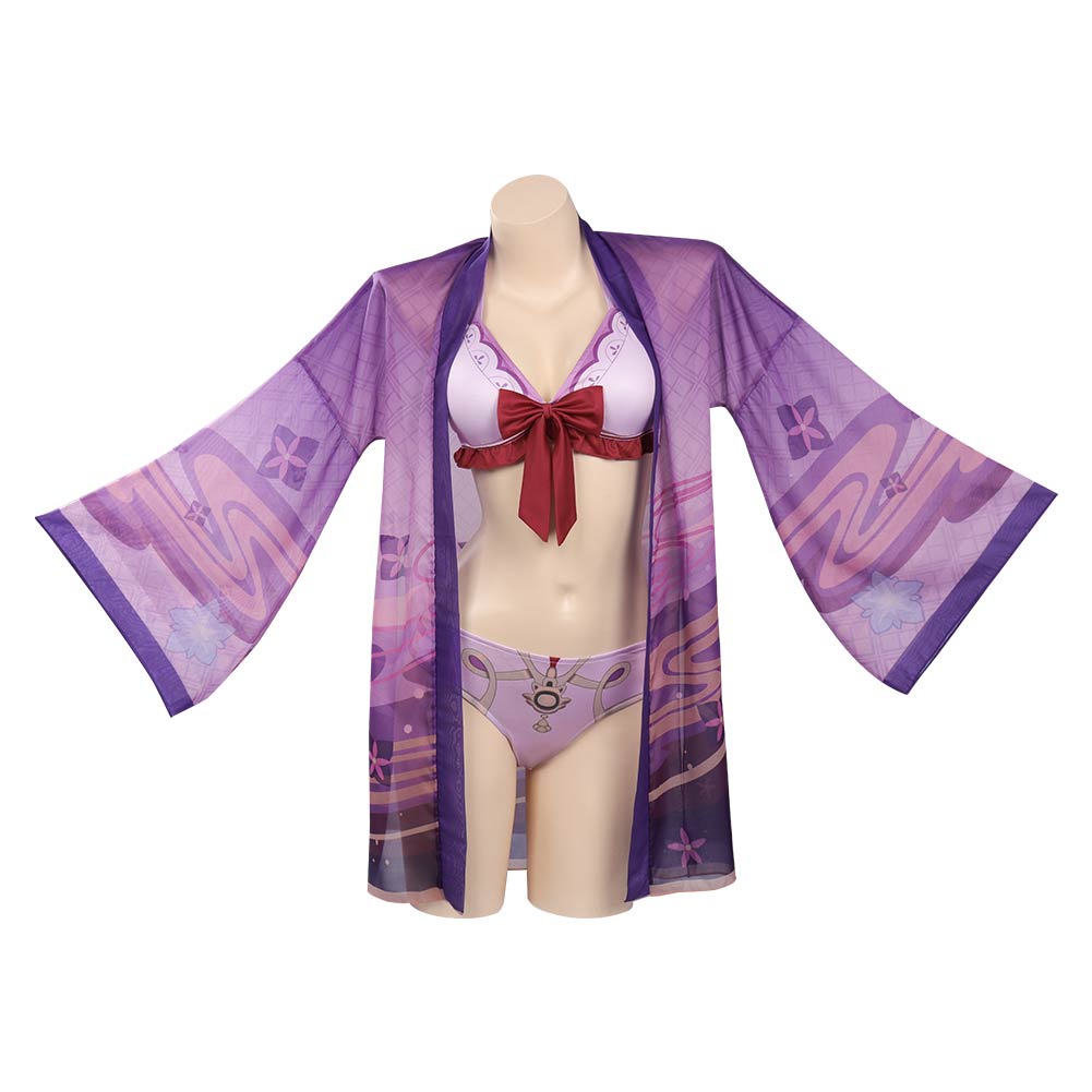Áo Choàng Bikini Hóa Trang Nhân Vật Trong Genshin Impact Raiden Shogun Beelzebul
