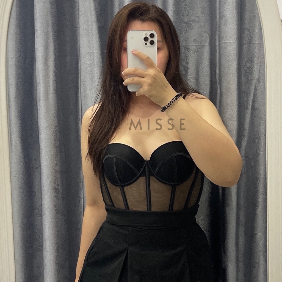 Áo corset có gọng, mút mỏng, kiểu dáng trơn basic đơn giản, sexy gợi cảm MISSE CORSET01 | BigBuy360 - bigbuy360.vn