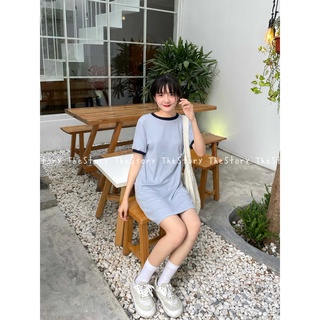 Đầm thun cổ polo [STORY] D1054 (ảnh thật)