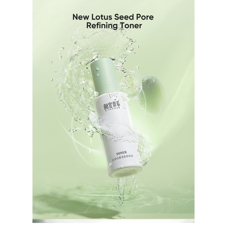 INOHERB Toner Chiết Xuất Hạt Hoa Sen Làm Sạch Lỗ Chân Lông  Lotus Seed Pore Refining Toner 120ml for Oily Skin