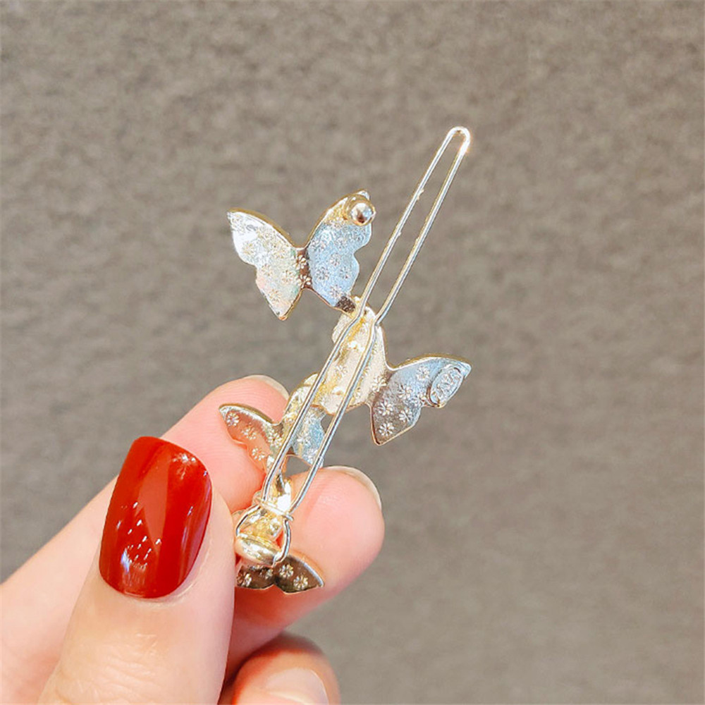 Kẹp tóc hình bướm đính đá phong cách Hàn Quốc thời trang